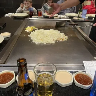 Fried rice and sauces