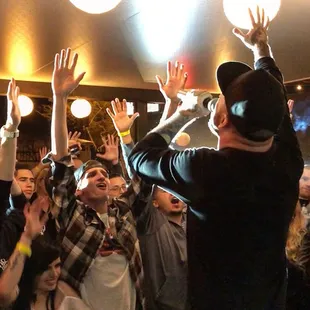 Enjoy karaoke inside and exciting live performances on our back patio.