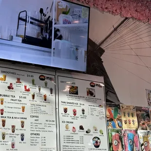 Menu items
