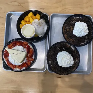 a variety of toppings