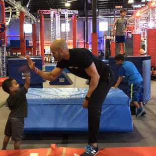 Nathan loved racing Karsten Williams, a true ninja!!