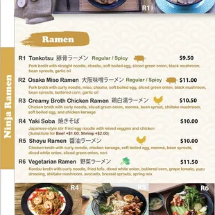 menu, sushi and sashimi