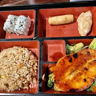 Salmon bento