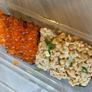 Ikura and natto