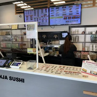 sushi and sashimi, interior
