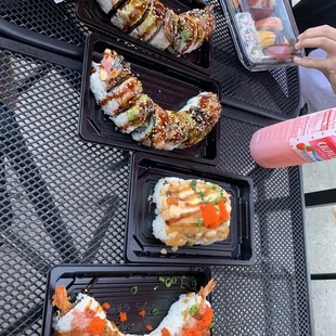 sashimi, sushi, sushi and sashimi, food