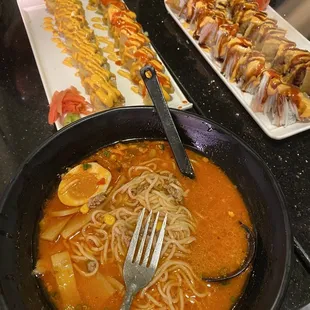 I-20 Roll TCU Roll Superman Roll Hokkaido Spicy Miso Temptation Roll