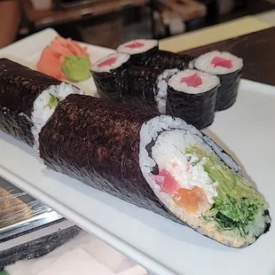 Sushi burrito, tuna maki