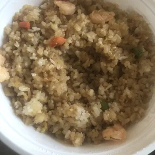 Hibachi Fried Rice with shrimp.