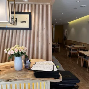 Front desk hibachi on right