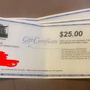 Ninja Steak &amp; Sushi House Gift Certificates