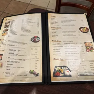 Menu page 1 & 2