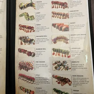 Menu, page 5