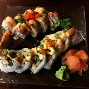 Tiger (top) and Spider man rolls
