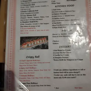 Hard to get a clear photo of the menu from the glare.
