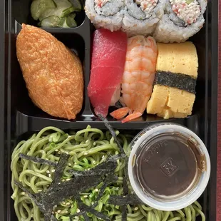 Soba sushi bento - made fresh to order!