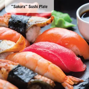 a plate of sushi