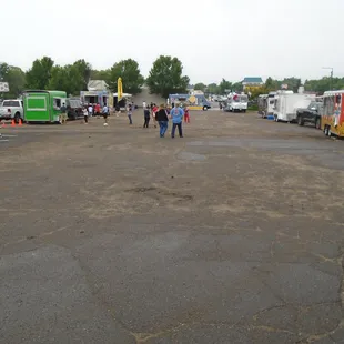 A view of all the other food trucks while I wait for my food - at 1530 White Bear Avenue.