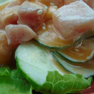 Spicy Tuna Bowl, close-up.