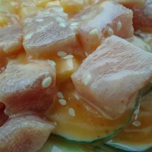 Spicy Tuna Bowl, close-up.