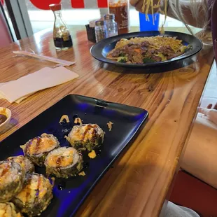 Yamato Roll and Beef Yaki Soba