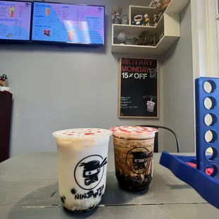 brown sugar milk tea jasmine green milk tea