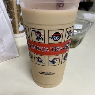 HK milk tea with pudding 25% sugar Large (tasty)
