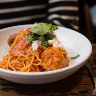 spaghetti and meatballs