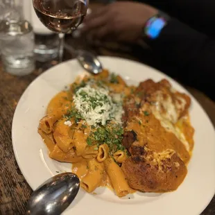 Chicken Parmigiana Penne Vodka