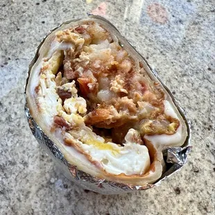 I'd order the breakfast burrito again, better than average.