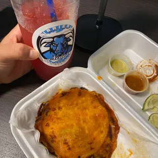 Their Birria Mulitas and Watermelon Agua Fresca Honestly really good. Highly recommend dipping in the red sauce with lime.
