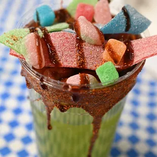 Our cucumber drink with candy!