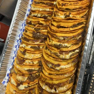 Quesa tacos for big catering order!