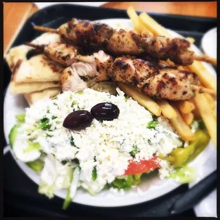 Chicken Souvlaki Platter