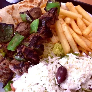 Lamb Souvlaki Platter