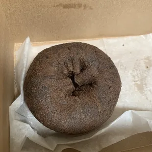 Plain chocolate cake donut