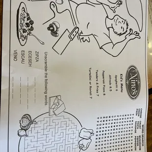 Kids' menu!