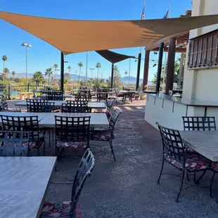 Part of the very large patio.