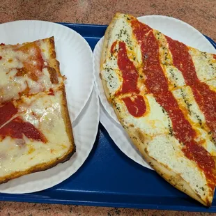 Square slices and Margherita slices