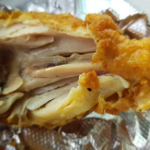 That's the small chicken leg, compare it to the lip of the container to see how small it is