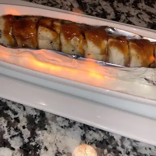 fired red dragon roll