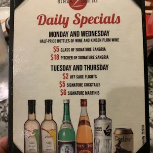 Daily Specials