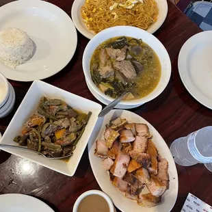 a variety of dishes