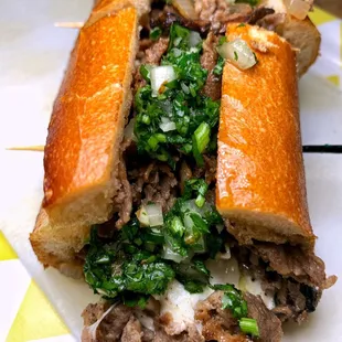 Chimichurri cheesesteak