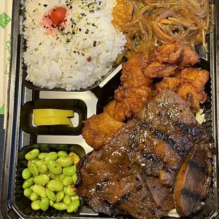 26. BBQ Short Ribs and Mochiko Chicken Bento