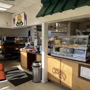 the inside of a restaurant