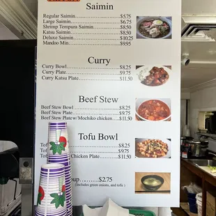 menu, sushi and sashimi