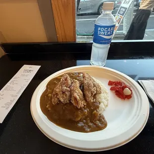 Karaage Curry and Pocari Sweat