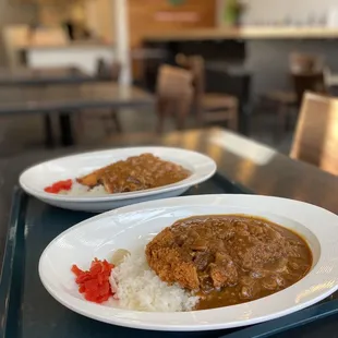 Chicken and pork katsu