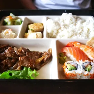 beef yaki bento lunch set